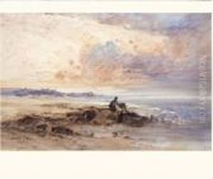 Pecheur Au Coucher De Soleil 1870 by Jules Achille-Noel
