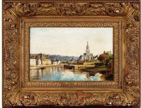 Le Fleuve Laita Et L'eglise Sainte-croix A Quimperle - view 1