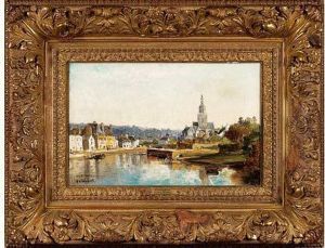Le Fleuve Laita Et L'eglise Sainte-croix A Quimperle