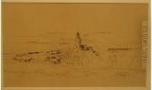 Dessin A L'encre Sur Papier by Jules Achille-Noel