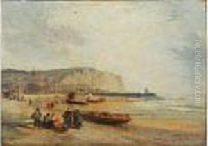  La Plage Animee Au Treport 