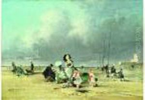 Le Treport, Enfants Faisant Des Pates
