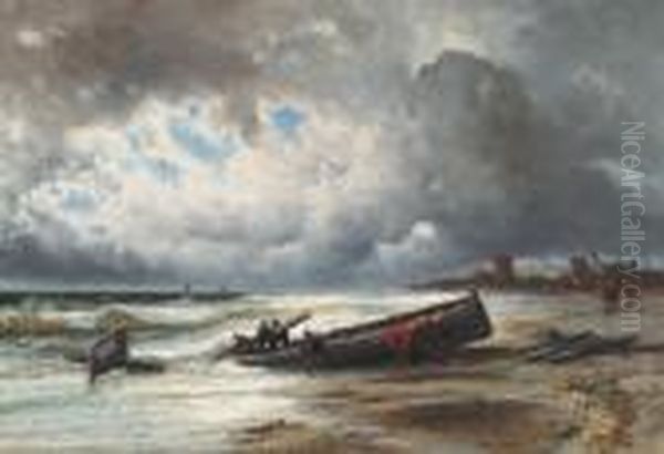 L'arrivee Des Bateaux Sur La Plage - view 1