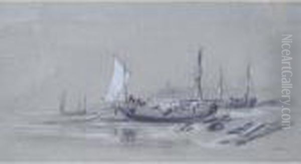 "barques Au Sec Au Pied Du Phare". - view 1