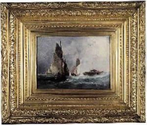Bateaux Rentrant Au Port Par Grosse Mer