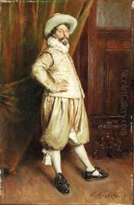 Confident cavalier by Ferdinand Victor Leon Roybet