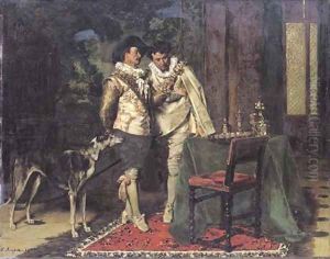 The connoisseurs by Ferdinand Victor Leon Roybet