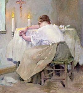 Her First Born or, Death of the First Born, 1888 by Robert Reid