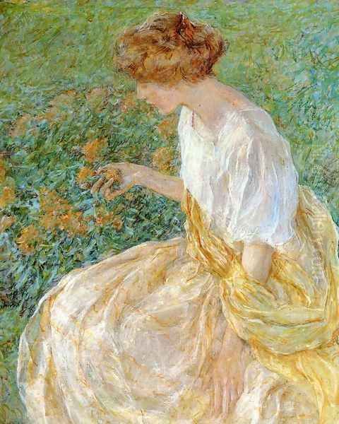 The Yellow Flower (or The Artist's Wife in the Garden) - view 1