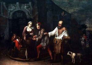 The Mussel Vendor by David The Younger Ryckaert