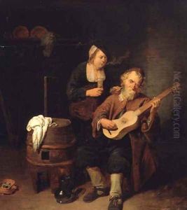 The Guitar Player, 1641 by David The Younger Ryckaert
