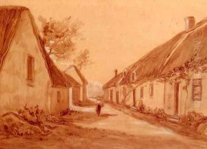 Chaumiere a Barbizon by Theodore Rousseau