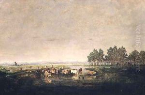 Marshland in Les Landes, c.1853 by Theodore Rousseau