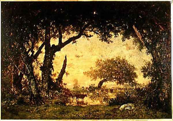 The Edge of the Forest at Fontainebleau, Setting Sun, 1850-51 - view 1