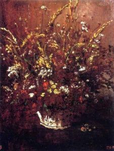 Flower Study 1853-1854 by Theodore Rousseau