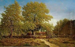 Ferme dans les Landes (la maison du garde) by Theodore Rousseau