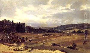 Lanscape with Farmland 1829-1834 by Theodore Rousseau