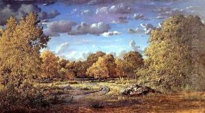 Glade of the Reine Blanche in the Fontainebleau Forest 1860 by Theodore Rousseau