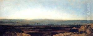 Panoramic Landscape on the Outskirts of Paris 1829-1831 by Theodore Rousseau