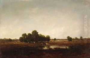 Paysage marecageux (Landscape with Marsh) by Theodore Rousseau