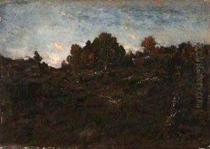 Sentier du Jean-de-Paris, Crpuscule (Platire en fort de Fontainebleau)