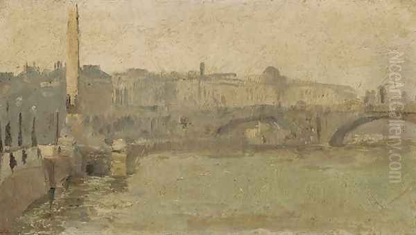 Thames and Cleopatra's Needle - view 1