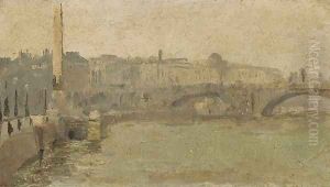 Thames and Cleopatra's Needle by Tom Roberts