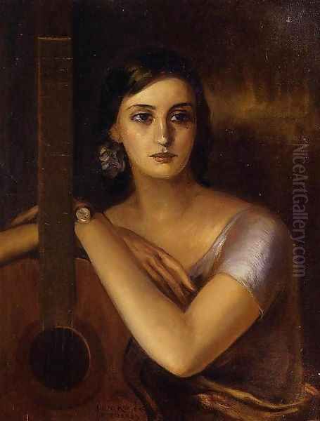 Woman with a Guitar - view 1