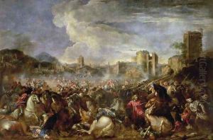 Battle scene by Salvator Rosa