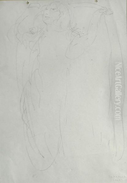 Figura Di Donna Con Mantello - view 1