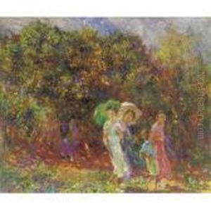 Passeggiata Nel Parco by Plinio Nomellini