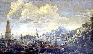 Harbour with Lighthouse and Ships