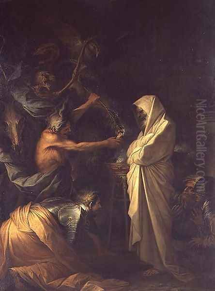 The Spirit of Samuel appearing to Saul at the house of the Witch of Endor, 1668 - view 1