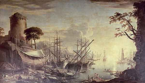 Port at Sunset - view 1