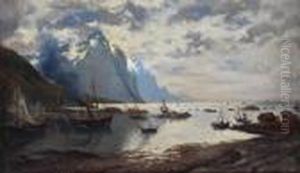 Norwegian Fjord Landscape by Adelsteen Normann