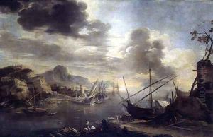 The Gulf of Salerno, c.1640-45 by Salvator Rosa