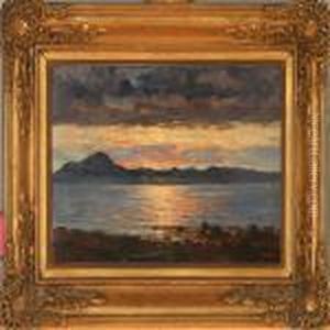 Coastal Scene Atsunset by Adelsteen Normann