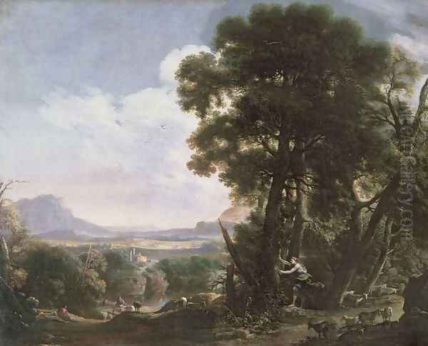 Erminia carves the name of Tancred on a tree - view 1