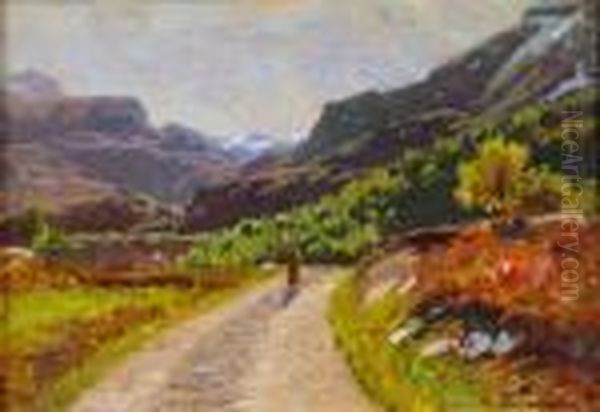 < Journee D'ete > Huile Sur Carton Signeeen Bas A Gauche Dim : 24 - view 1