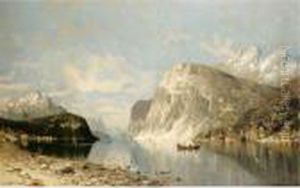 Rowing On The Fjord by Adelsteen Normann
