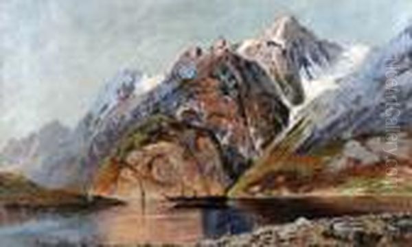 Boat In The Fjord - view 1