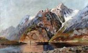 Boat In The Fjord by Adelsteen Normann