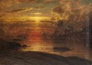 Fiskevaer I Lofoten by Adelsteen Normann