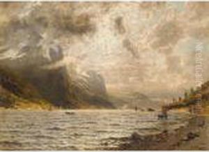 En Norsk Fjord (norwegian Fjord) by Adelsteen Normann
