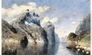 Fjordlandschap In Noorwegen by Adelsteen Normann