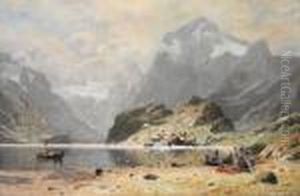 Fiskevaer I Lofoten by Adelsteen Normann