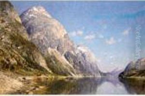 A Snow-capped Fjord by Adelsteen Normann