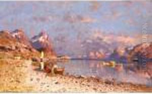 Fishing In A Fjord by Adelsteen Normann