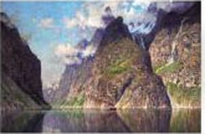 Utsyn Mot En Vestlandsfjord (view Of A Fjord) by Adelsteen Normann