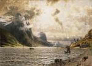 View Of A Fiord by Adelsteen Normann